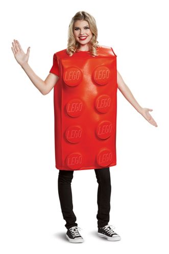 Costume d'Halloween pour adulte, brique rouge LEGO, unisexe Image de l’article
