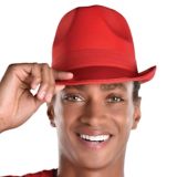 Fedora Hat, Red | Amscannull