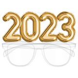 Amscan 2023 Gold Balloon Number Glasses | Amscannull