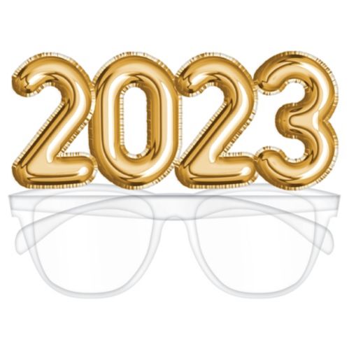 Amscan 2023 Gold Balloon Number Glasses Product image