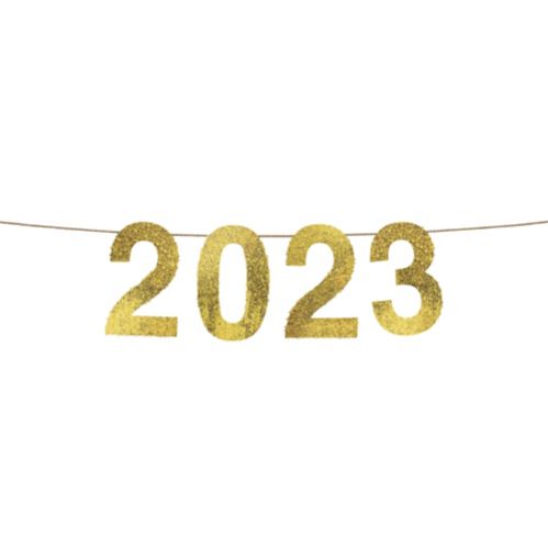 Banderole à paillettes surdimensionnée 2023 Amscan Image de l’article