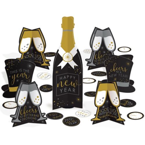 Amscan Black, Silver & Gold Tabletop Decorating Kit Product image