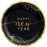 Amscan Hello NYE Round Plates, 6.7-in, Mid Count | Amscannull
