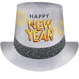 Amscan Happy New Year Top Hat, Black, Silver & Gold | Amscannull