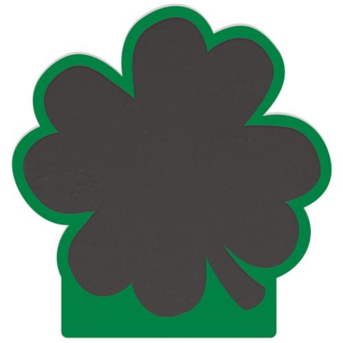 Affiche tableau noir trèfle à quatre feuilles en papier cartonné de la Saint-Patrick Image de l’article
