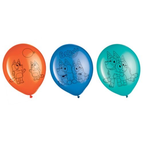 Ballons en latex, Bluey, 12 po, paq. 6 Image de l’article