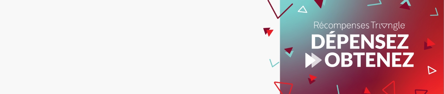 Offre Dépensez et obtenez de Récompenses Triangle sur fond coloré