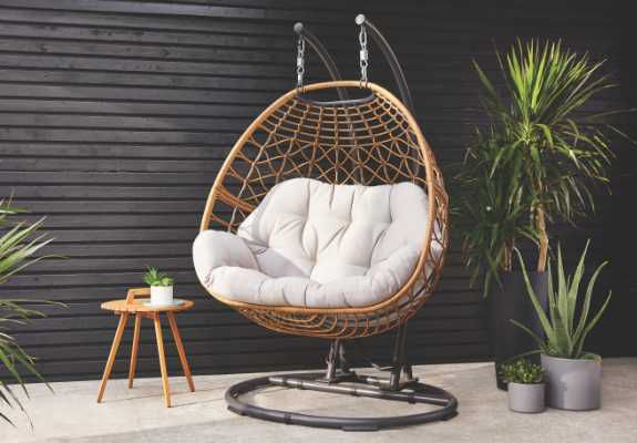 Canvas Sydney Double Outdoor Patio Egg Swing Chair W Stand Canadian Tire - Canvas Valencia Patio Swing Daybed With Netting Parts