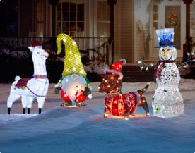 Christmas Outdoor Lit Signs & Lanterns