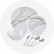 CANVAS Faux Marble Dinner Plate