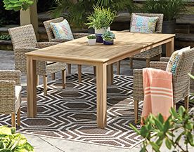 Patio Lounge Conversation Tables, Patio Dining Table With Umbrella Hole Canada