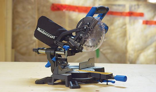 A compound mitre saw only pivots one way for angled cuts.