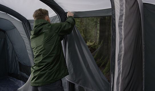 Look for camping tents with temperature and airflow control