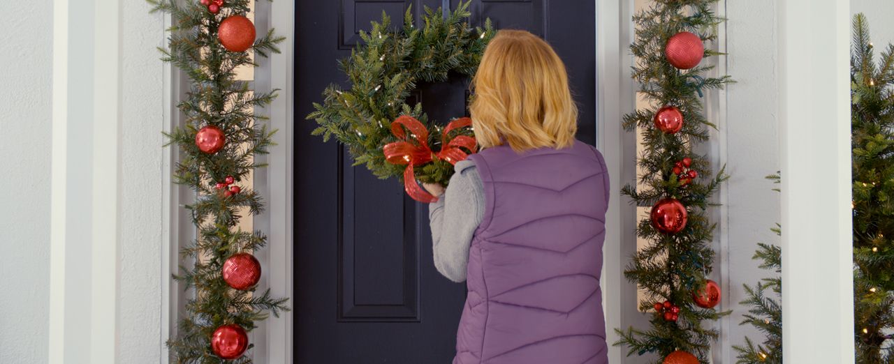 How to Hang a Door Wreath. Play video