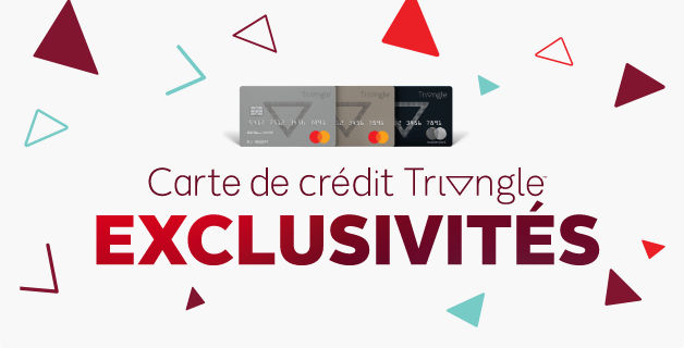 Obtenez un total de 30x l’Argent CTMD* soit 12 % sur tous les achats admissibles de pneus et de jantes du 11 au 14 septembre 2026. Exclusivité de carte de crédit Triangle. * Avant les taxes. Des conditions s’appliquent.
