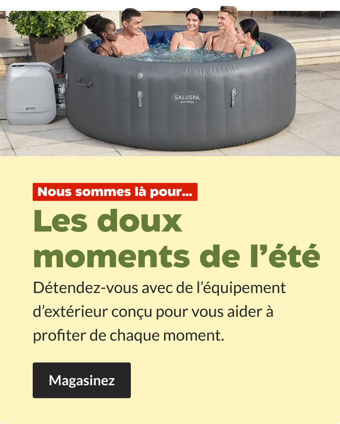 Détendez-vous avec de l’équipement d’extérieur conçu pour vous aider à profiter de chaque moment.